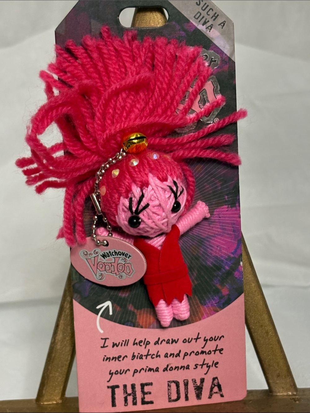 The Voo Doo Diva Bag Charm Keychain NWT